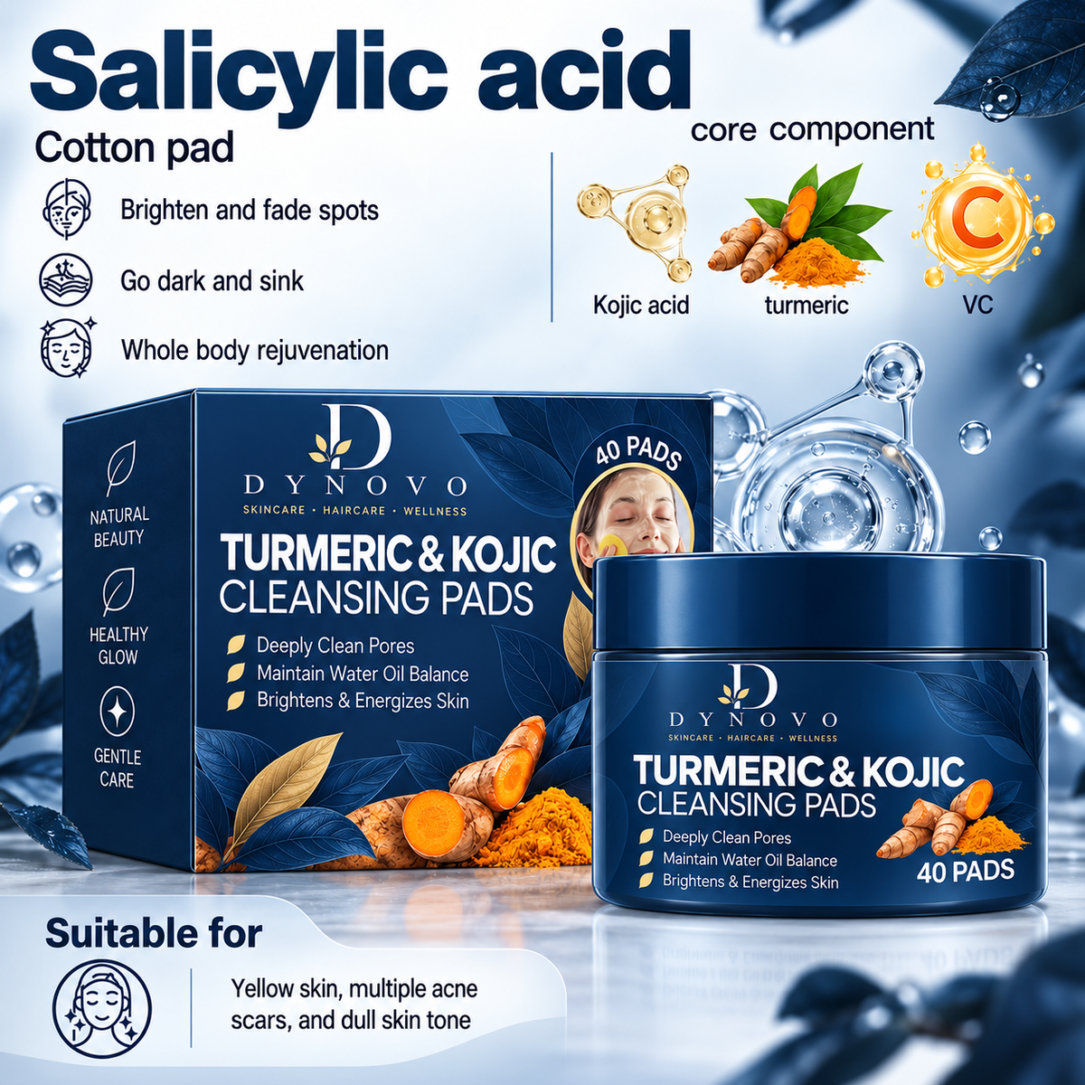 Dynovo Turmeric & Kojic Cleansing Pads