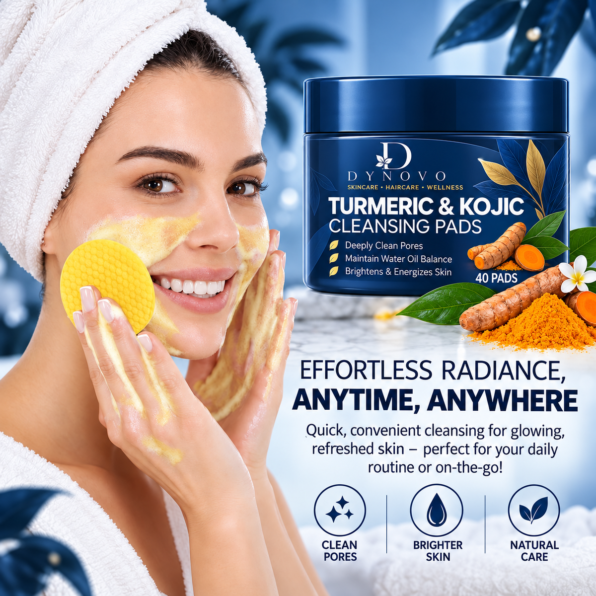 Dynovo Turmeric & Kojic Cleansing Pads